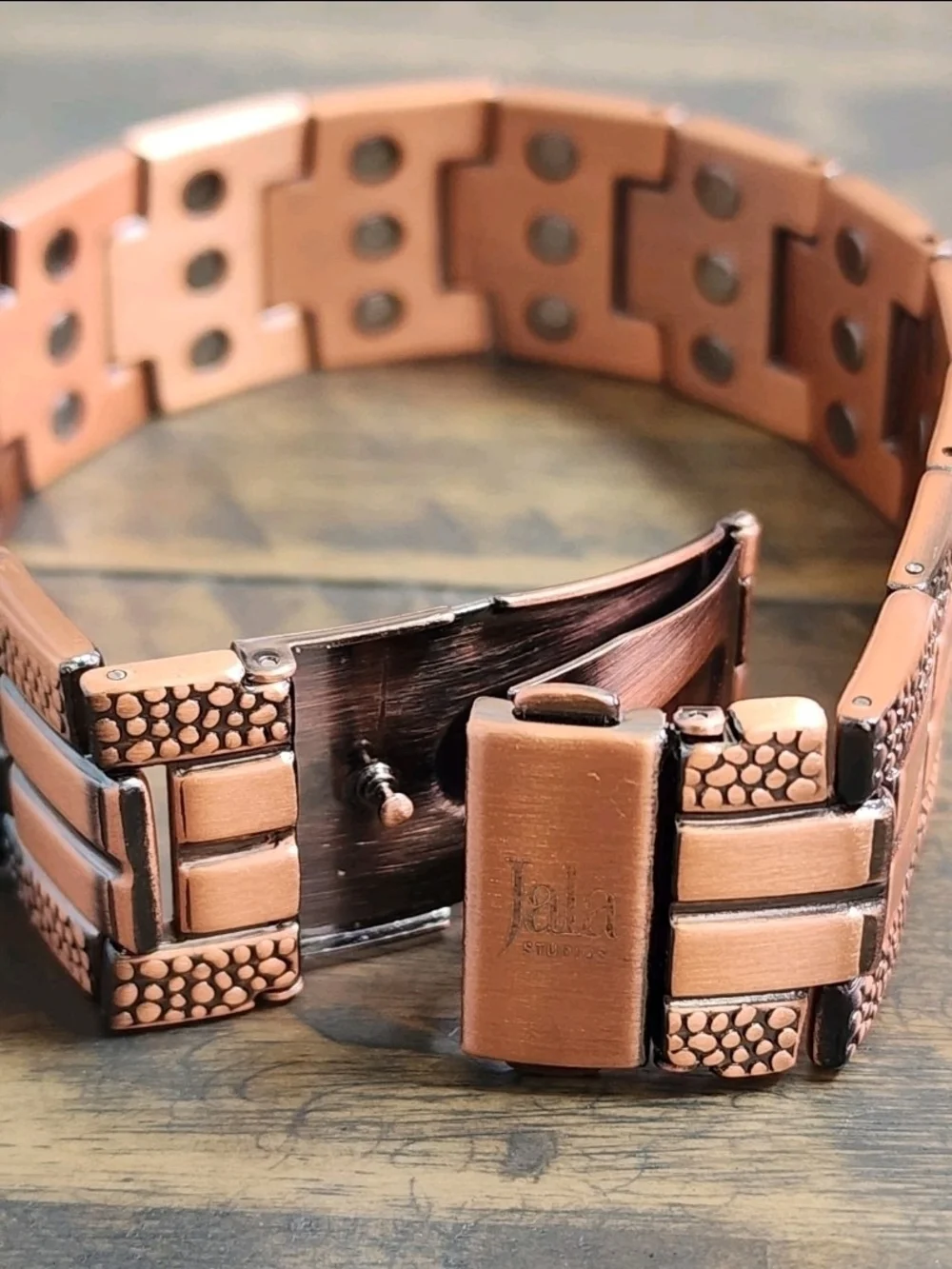 Men's Copper Bracelet - Polished Brown Copper